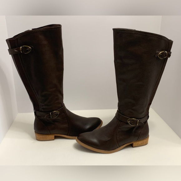BARE TRAPS BROWN KNEE HIGH TOMMY BOOTS - SZ 8W - Picture 4 of 8